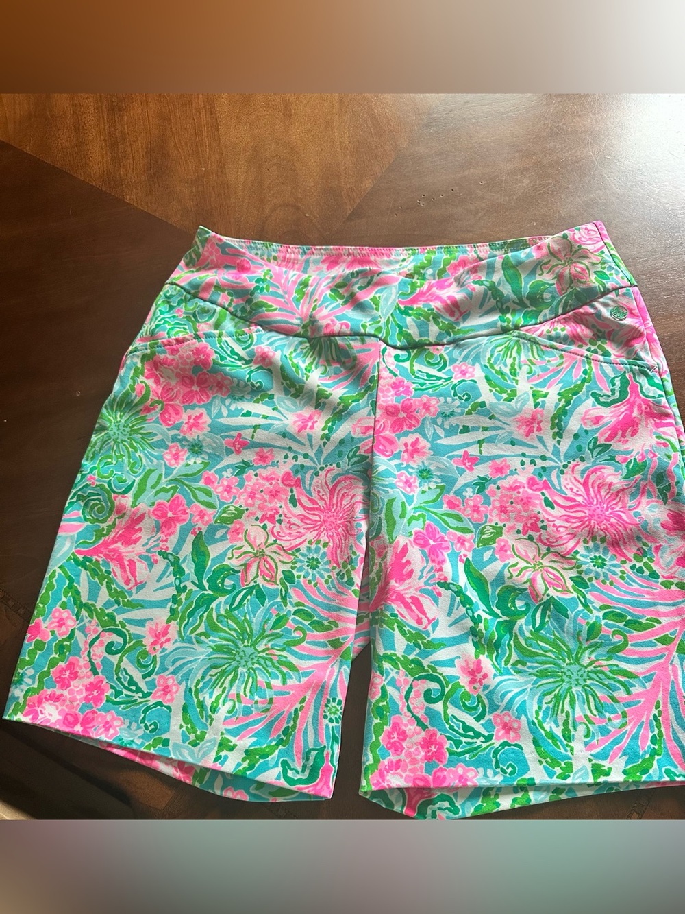 Lilly Pulitzer Pink, Green & Blue Floral Stretch Shorts